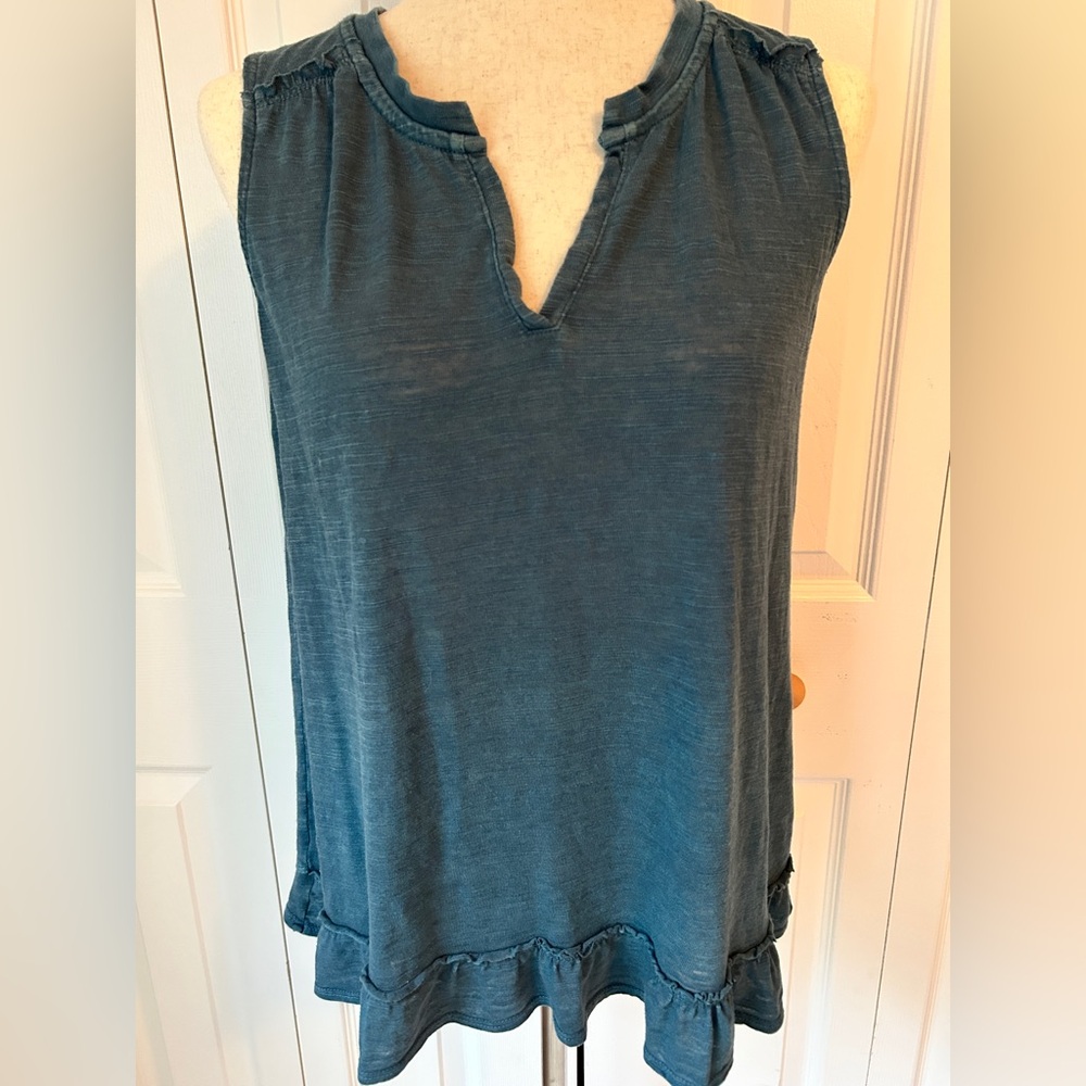 Maeve Teal Sleeveless Tank Top